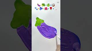 Emoji colour mixing 🍆🍆 #colourmixing #emoji #painting #viralvideo