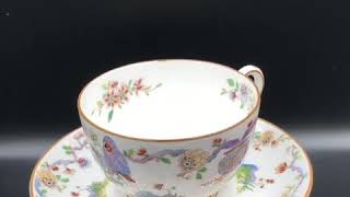 Antique Royal Worcester cup and saucer mark dated to 1895.