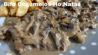 Bife Cogumelos ho Natas || Cooking Vlog