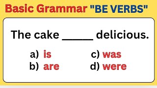 English Grammar Quiz / Verb To Be🖊️📖: Learn To Use Is, Are, Was and Were Correctly.