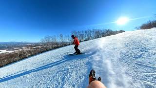 鹿追町でレイニングホースを生産して調教しているフォーチュンランチです。冬はスキーざんまい。サホロリゾートです INSTA360 で初めて撮影してみた。