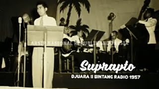 SUPRAPTO , Bintang Radio Djenis Krontjong  Perwakilan Djawa Barat Tahun 1957