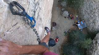 Rock climbing at Agios Iraklidios (Dias) Cyprus