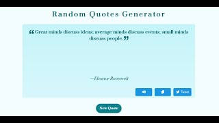 Random Quote Generator | JavaScript Beginner Project Tutorial