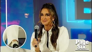Kyle Richards reacts to being caught with a price tag on her shoe at BravoCon | Page Six