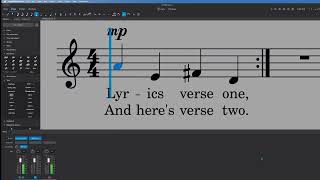 Multiple Verses in MuseScore Studio