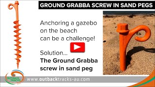 Ground Grabba screw in sand pegs perfect for the beach