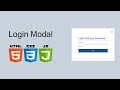 Create a Login Modal / Popup Using HTML, CSS, JavaScript | 2022