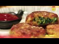 bharwan aloo tikki stuffed tikki भरवां आलू टिक्की spinach u0026 corn tikki food tak