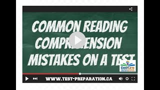 Common Reading Comprehension Mistakes on a test