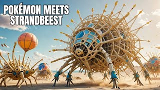 Theo Jansen's Kinetic Art in Motion | 34 Years of Strandbeest Evolution |  #factknowlogy