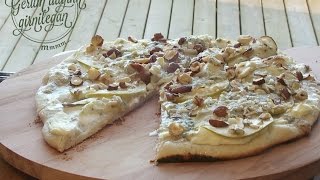 Grilluð pizza með gráðosti og hunangi - Uppskrift