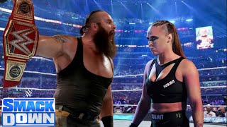 WWE Full Match - Ronda Rousey Vs. Braun Strowman : SmackDown Live Full Match