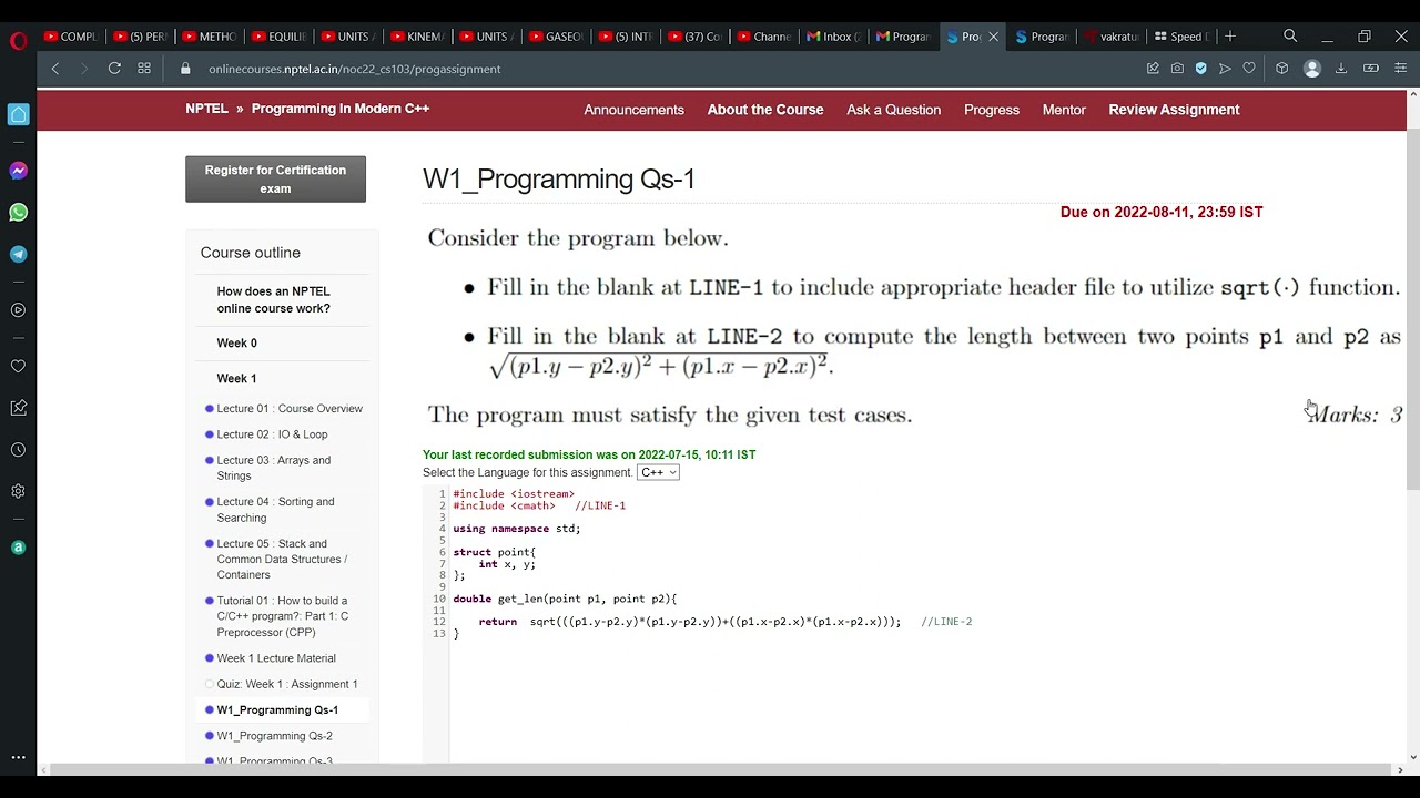 Nptel Programming In Modern C Week1 W1 Programming Qs 1 Nptel Programming In Modern C Week1 W1 Programming Qs 1
