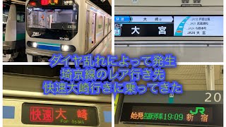 【ダイヤ乱れによって誕生】埼京線のレア行き先　快速大崎行きに乗ってきた