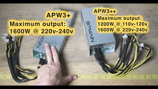 APW3+ APW3++ Bitmain 110V 220V USA Mining Power Supply How and Why