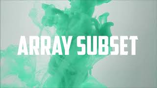 14 ARRAY SUBSET