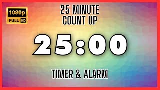 ⏰ 25 Minute Timer Count Up 1080p HD Online Timer to Improve Your Focus and Accelerate Productivity
