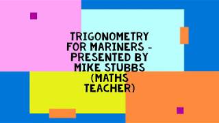 Trigonometry for marine deck officers and marine engineers !!!