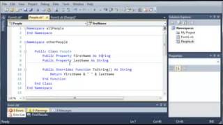 Visual Basic - 105 - More On Nested Namespaces 2