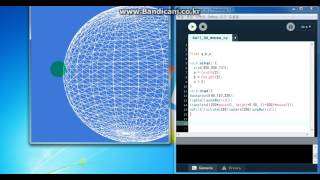 processing 3d ball moving mouseXY
