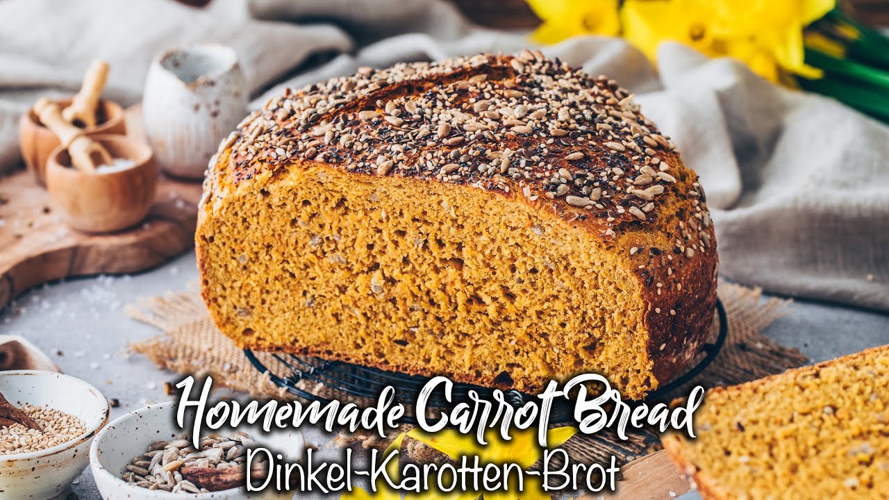 Dinkelbrot Mit Karotten Und Kernen ♡ Vollkorn-Vitalbrot Selber Machen ...