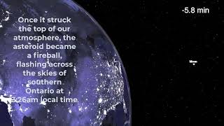 Asteroid 2022 WJ1 impacts southern Ontario in Canada 19 November 2022
