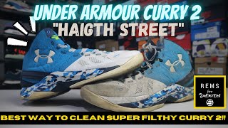 HOW TO CLEAN SUPER DURTY UNDER ARMOUR CURRY 2 | REMS X SHOENOBI PUT TO THE TEST!!!