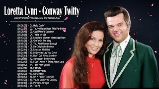 Conway Twitty, Loretta Lynn Greatest Hits Full Album 💖 Country Duet Love Songs Male and Female 2021