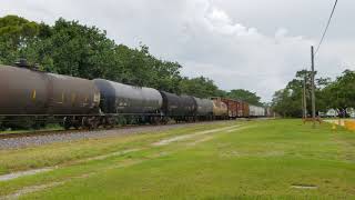 FEC train #202 northbound through Melbourne with ex-UP SD-40 engine - 5/25/18