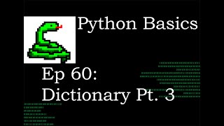Python Basics Dictionary pt 3