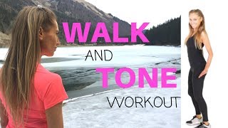 WALKING  AT HOME - 10 MINUTE WALK AND TONE WORKOUT - FUN VIRTUAL WALK