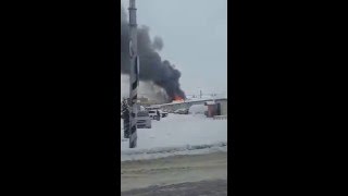 Пожар в Черкесске 25.01.16