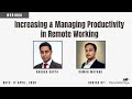 Webinar-Increasing & Managing Productivity in Remote Working