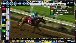 Accelerate wins TVG San Diego Handicap (Gr. II), (Race 9) at Del Mar 07/22/2017