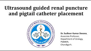 Ultrasound guided percutaneous nephrostomy placement