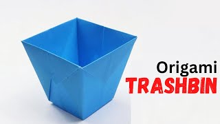 How to Make Paper Trash Bin | Origami Trash Bin Tutorial