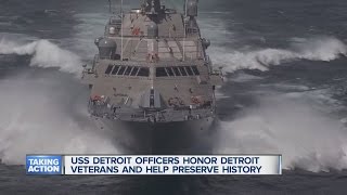 USS Detroit officers honor city's history