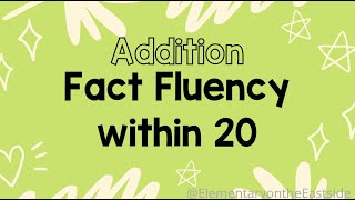 Addition Fact Fluency within 20