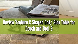 Review Yoobure C Shaped End/ Side Table for Couch and Bed, Small Spaces, Living Room, Bedroom, Rusti