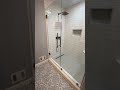 stunning frameless glass shower door before u0026 after glassdesign metricwindows