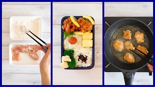 How to make Fried Chicken with honey and lemon Bento lunch box🍱Japanese style