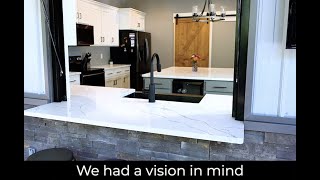 Marble-Like Calacatta Laza Quartz Countertops from WilgusIQ