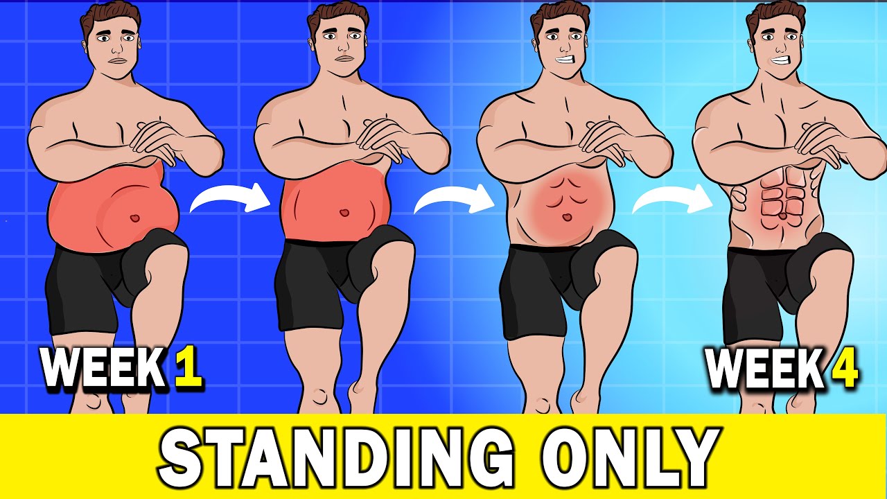 Top 10 Standing Exercises To Lose Belly Fat Youtube
