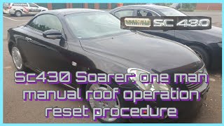 Lexus sc430 Folding Hardtop problem and one-man manual operation procedure