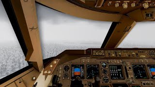 BOEING 747 FREIGHTER LANDS IN SNOWY CONDITIONS & LOW VISIBILITY | COLOGNE BONN AIRPORT (CGN)