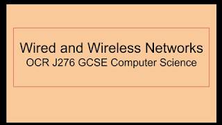 Wired and Wireless Networks