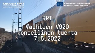 Kouvola RRT Vaihteen tukeminen