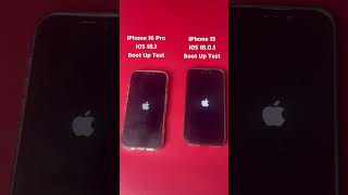 iPhone 16 Pro vs iPhone 15 Shocking 😳 Boot Up Test #Shorts