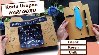 DIY KARTU UCAPAN HARI GURU/ KARTU UCAPAN BENTUK BAJU/ KARTU UCAPAN ESTETIK/ POP UP CARD